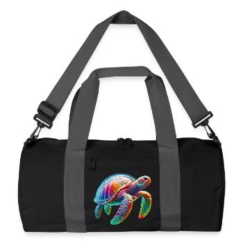 Tortue - Sac de sport recyclé - noir/gris graphite - Devant