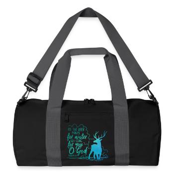 Comme le cerf halète pour l’eau - Sac de sport recyclé - noir/gris graphite - Devant