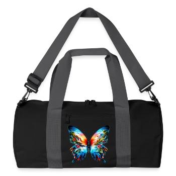 Butterfly - Recycled Duffel Bag - black/graphite grey - Front