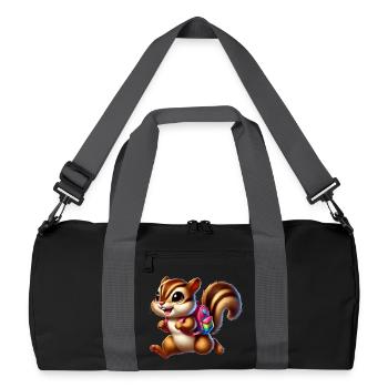 Start of school with chipmunks for school beginners - Recycled Duffel Bag - black/graphite grey - Front