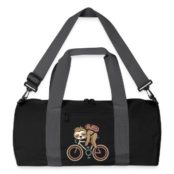 Vélo rétro paresseux Tour bande dessinée Vélo de route drôle - Sac de sport recyclé - noir/gris graphite - Devant