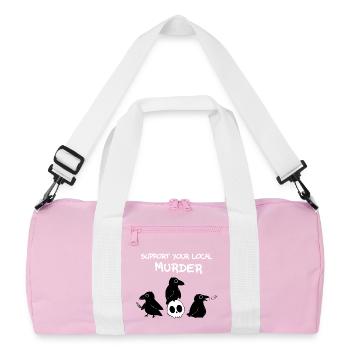 Support your local murder - Recycled Duffel Bag - pink/white - Front