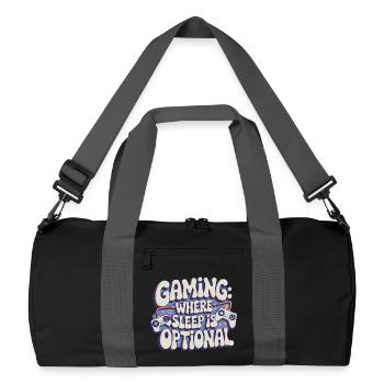 GAMING: WHERE SLEEP IS OPTIONAL - Recycled Duffel Bag - black/graphite grey - Front