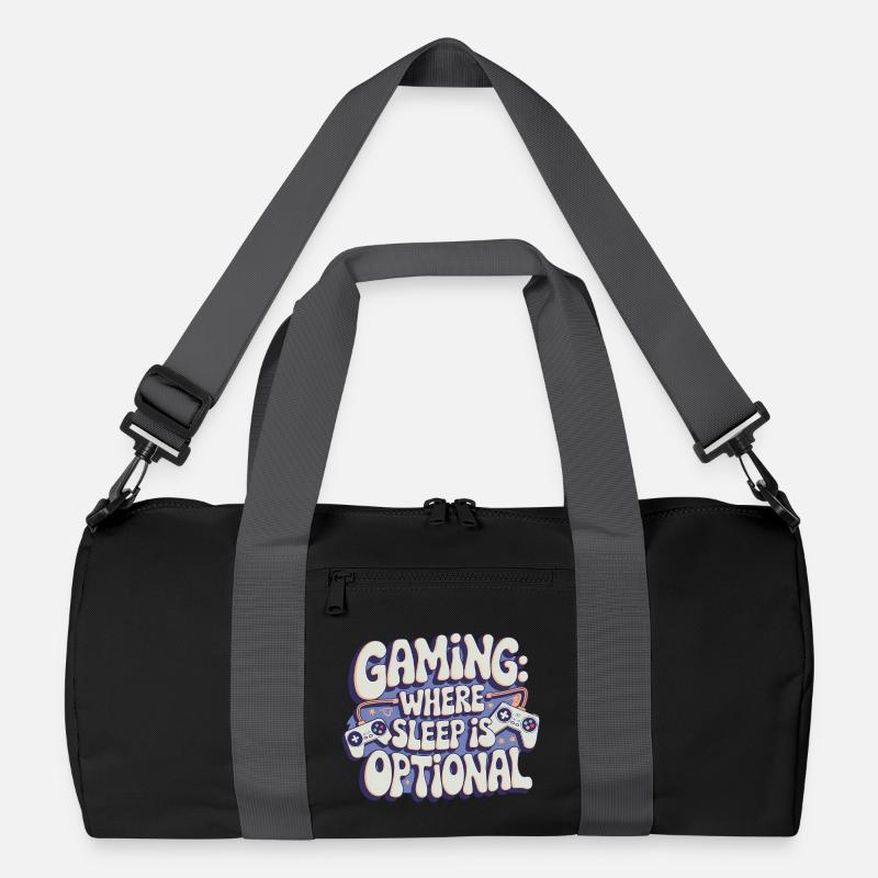 GAMING: WHERE SLEEP IS OPTIONAL Recycled Duffel Bag