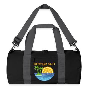 Orange Sun - Recycled Duffel Bag - black/graphite grey - Front