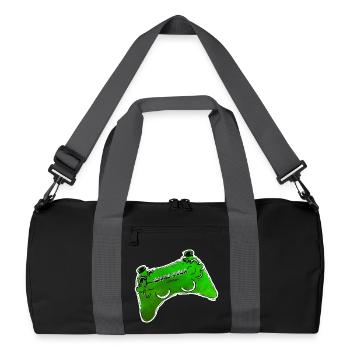green comic controller with text GAME OVER - Recycled Duffel Bag - black/graphite grey - Front