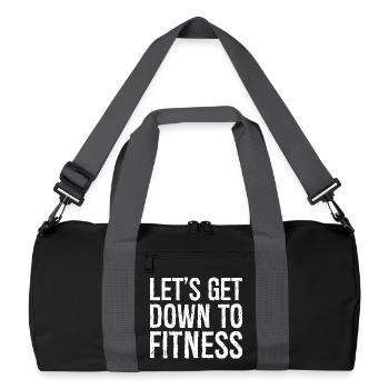Passons au fitness - Sac de sport recyclé - noir/gris graphite - Devant