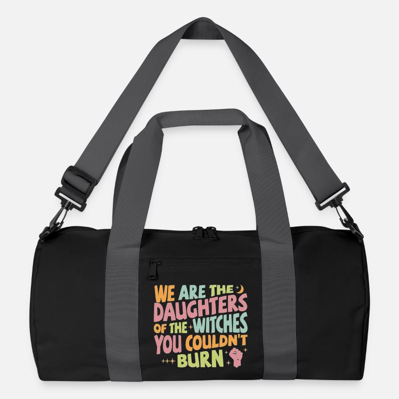 We are daughters of the witches you couldn't burn - Recycelte Duffel Bag - Schwarz/Graphitgrau