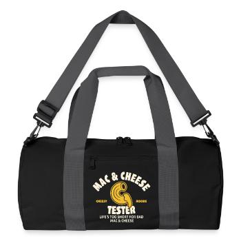 Mac & Cheese Tester - Recycelte Duffel Bag - Schwarz/Graphitgrau - Vorne