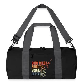 Le dicton du hockey sur glace - Sac de sport recyclé - noir/gris graphite - Devant