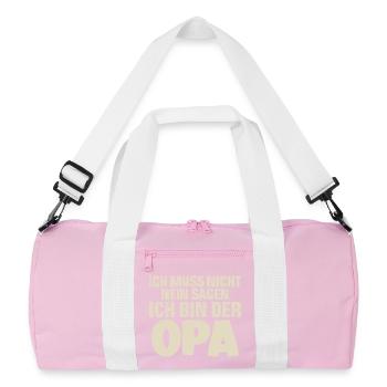 Opa - Recycelte Duffel Bag - Rosa/Weiß - Vorne