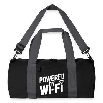 Angetrieben von Wi-Fi - Recycelte Duffel Bag - Schwarz/Graphitgrau - Vorne