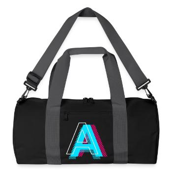 Initial letter A - Recycled Duffel Bag - black/graphite grey - Front