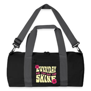 Radiate every day Design - Recycled Duffel Bag - black/graphite grey - Front