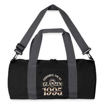 Geboren um zu Glänzen 1995 - Recycelte Duffel Bag - Schwarz/Graphitgrau - Vorne