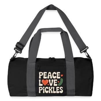 Cornichons Peace Love Cornichons au concombre - Sac de sport recyclé - noir/gris graphite - Devant