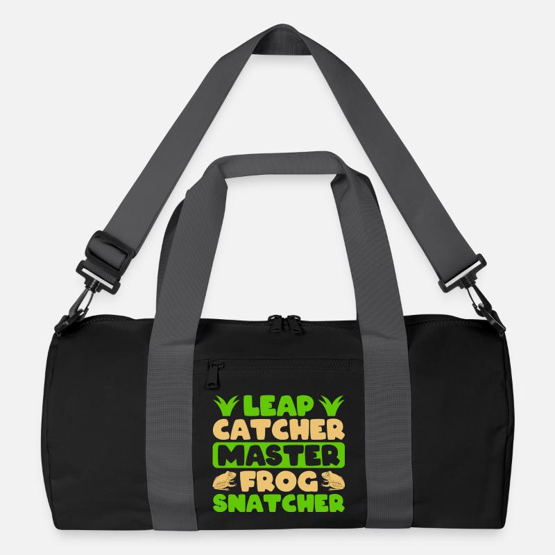 Frog Catcher Leap Catcher Master Snatcher Frog Recycled Duffel Bag