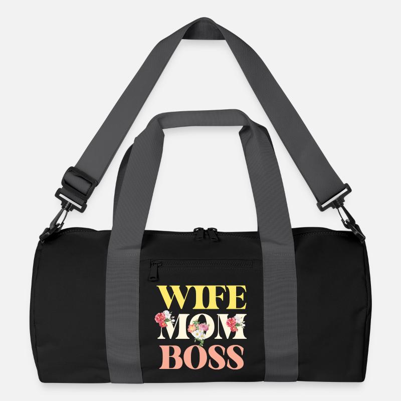 Ehefrau Mom Chefin Leiterin Florale Statement Recycelte Duffel Bag