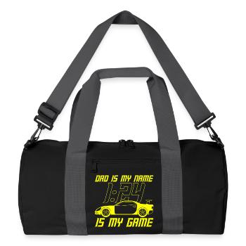 Papa est mon nom 1:24 est ma course de machines à sous de course - Sac de sport recyclé - noir/gris graphite - Devant
