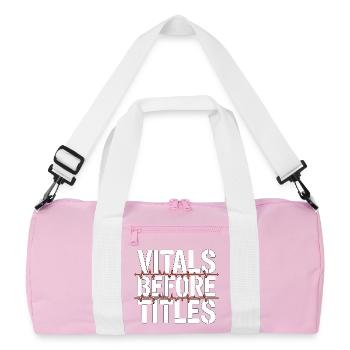 Constantes vitales de l’infirmière en soins intensifs avant les titres Soins intensifs - Sac de sport recyclé - rose/blanc - Devant