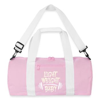 Motivation en forme : Conception de bébé léger - Sac de sport recyclé - rose/blanc - Devant
