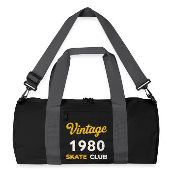 Vintage 1980's Skate Club Retro Birth Year Gift - Recycled Duffel Bag - black/graphite grey - Front