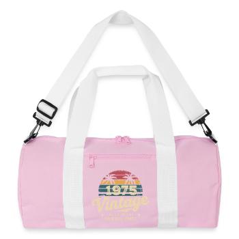 Awesome Since 1975 1975 Birthday Gift - Recycled Duffel Bag - pink/white - Front