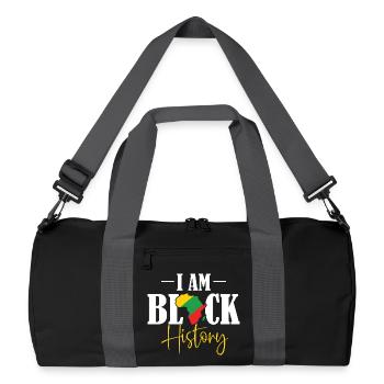 I Am Black History Africa Map Afrocentric - Recycled Duffel Bag - black/graphite grey - Front