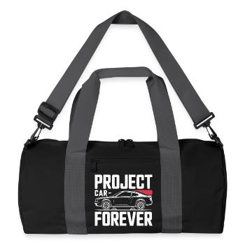 Project Car Forever Garage Design - Recycled Duffel Bag - black/graphite grey - Front