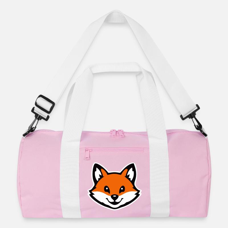 Fuchs Gesicht Sticker Cartoon Recycelte Duffel Bag