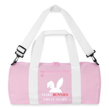 Rendre les lapins à nouveau formidables - Sac de sport recyclé - rose/blanc - Devant