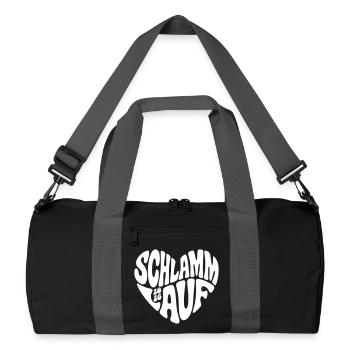 Course de boue 2026 - Forme de cœur - Course de boue 2026 - Sac de sport recyclé - noir/gris graphite - Devant
