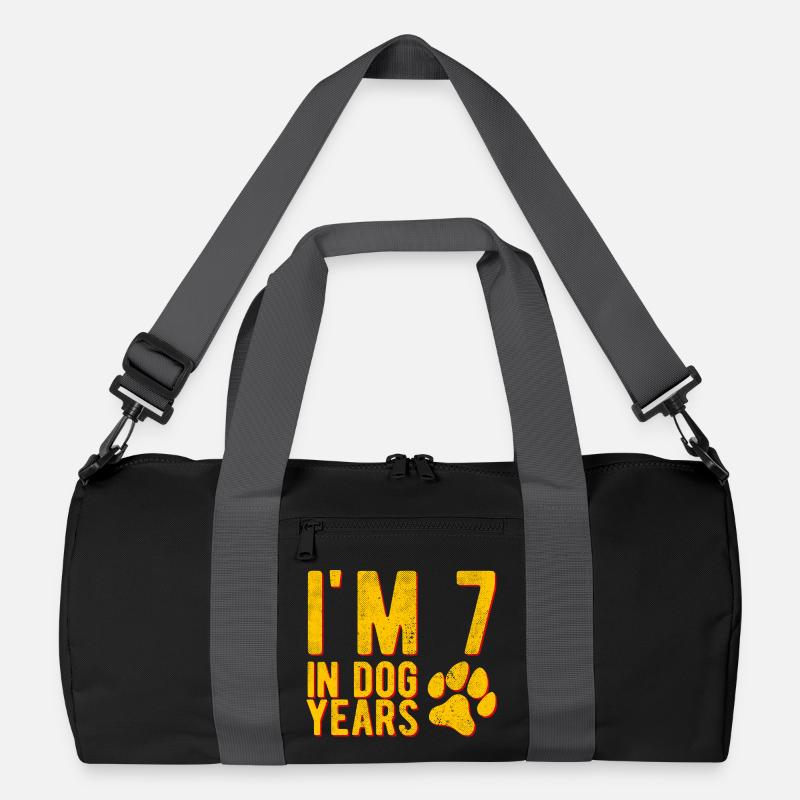 Ich bin 6 Jahre alt, ungefähr 48 Jahre, lustiger Geburtstag - Recycelte Duffel Bag - Schwarz/Graphitgrau