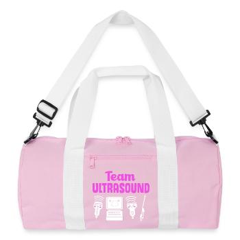 Ultrasonic Technician Ultrasonic Technician - Recycled Duffel Bag - pink/white - Front