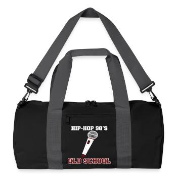 Vinyle DJ Hip-Hop des années 90 Old School - Sac de sport recyclé - noir/gris graphite - Devant