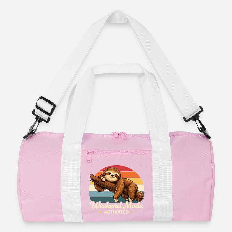 Weekend Mode Activated Sloth Shirt Funny Recycelte Duffel Bag