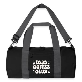 Iced coffee club cold brew latte - Recycled Duffel Bag - black/graphite grey - Front