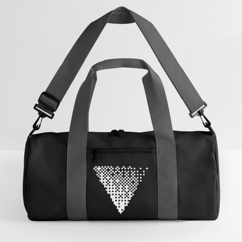 Triangular Halftone Pixel Grid Recycled Duffel Bag