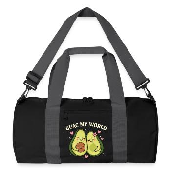 Chemise de couple avocat Guac My World Cadeau Amour - Sac de sport recyclé - noir/gris graphite - Devant