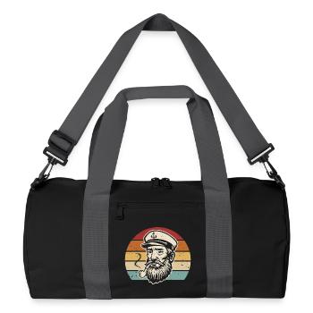 Capitaine Rétro Plaisancier Marin Marin - Sac de sport recyclé - noir/gris graphite - Devant