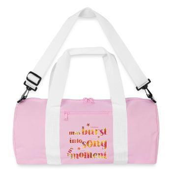 May burst into song any moment - Recycled Duffel Bag - pink/white - Front