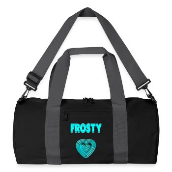 FROSTY HEART - in love - Recycled Duffel Bag - black/graphite grey - Front