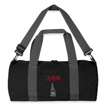 Wine connoisseurs from Calabria – Exclusive souvenir - Recycled Duffel Bag - black/graphite grey - Front