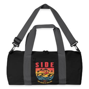 Motif de palmier Side Turkey - Sac de sport recyclé - noir/gris graphite - Devant