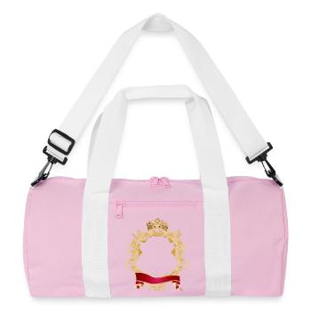 Cadre royal style armoiries avec couronne - Sac de sport recyclé - rose/blanc - Devant