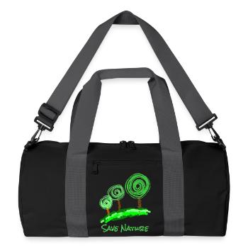 Arbres Abstrait - Sac de sport recyclé - noir/gris graphite - Devant