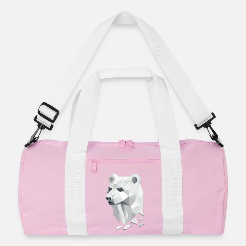 Geometric Bear Head – Strength and Tranquility Recycled Duffel Bag