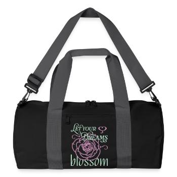 Make dreams come true - Recycled Duffel Bag - black/graphite grey - Front