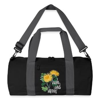 Chrysanthèmes luxuriants et charmants - Sac de sport recyclé - noir/gris graphite - Devant