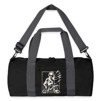Futuristic DJ with Glitch Effects. - Recycled Duffel Bag - black/graphite grey - Front